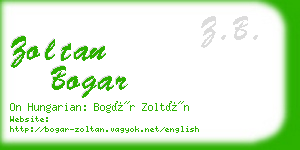 zoltan bogar business card